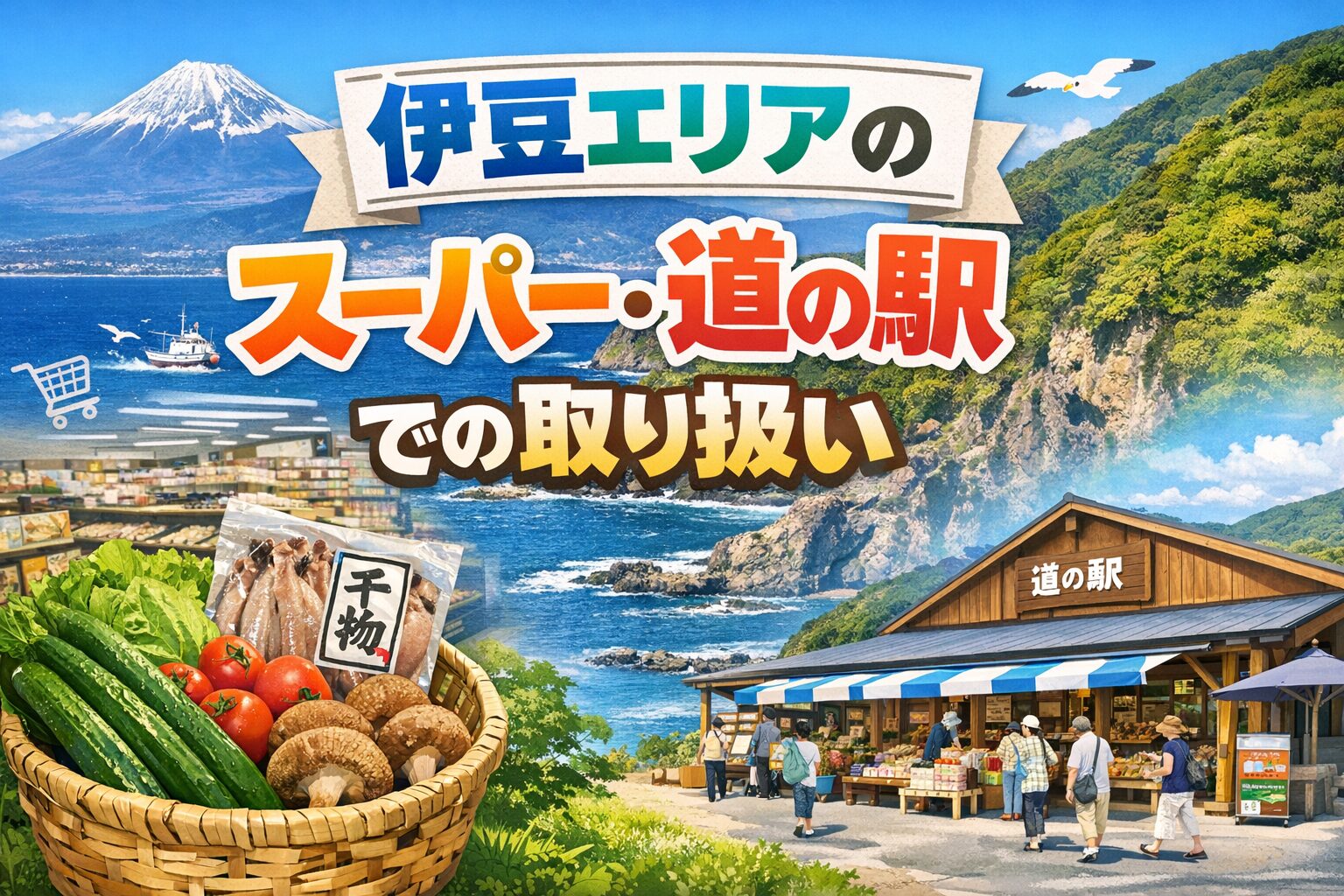伊豆エリアのスーパー・道の駅での取り扱い