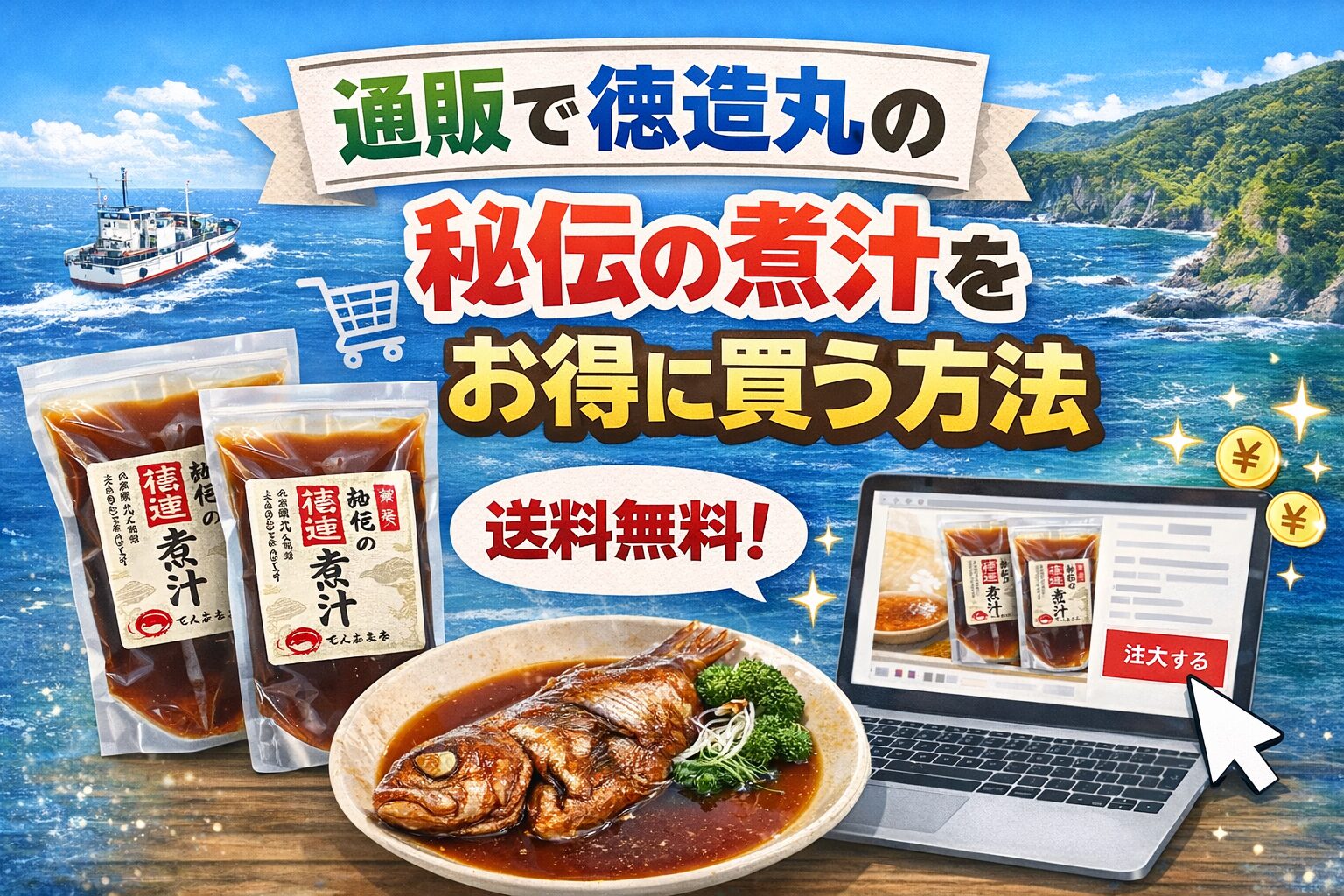 通販で徳造丸の煮汁をお得に購入
